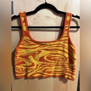 two toned orange top